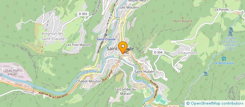 localisation de l'entreprise MAISON DE L'EMPLOI DU HAUT JURA  SAINT-CLAUDE