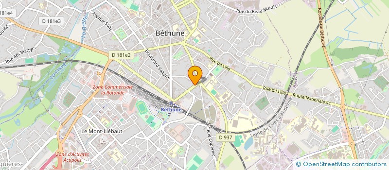localisation de l'entreprise MAISON DE L'EUROPE EN ARTOIS à BETHUNE