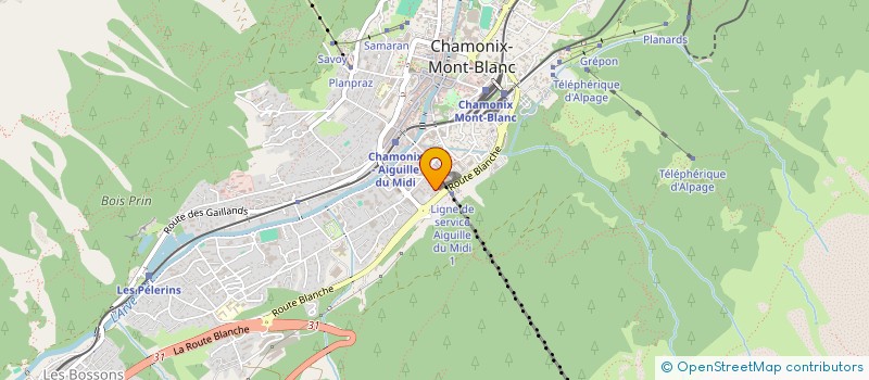 localisation de l'entreprise MAISON DE L'UTMB à CHAMONIX-MONT-BLANC