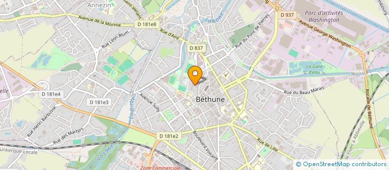 localisation de l'entreprise MAISON DE LA FAMILLE à BETHUNE