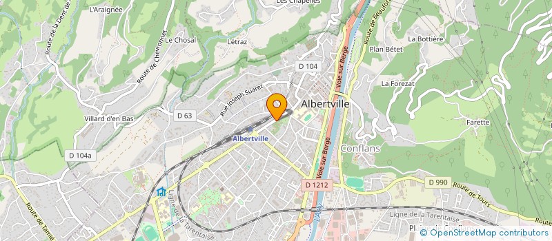localisation de l'entreprise MAISON DE LA JEUNESSE à ALBERTVILLE