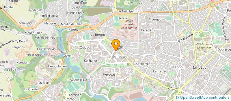 localisation de l'entreprise MAISON DE QUARTIER BELLEVUE-KERINOU à BREST