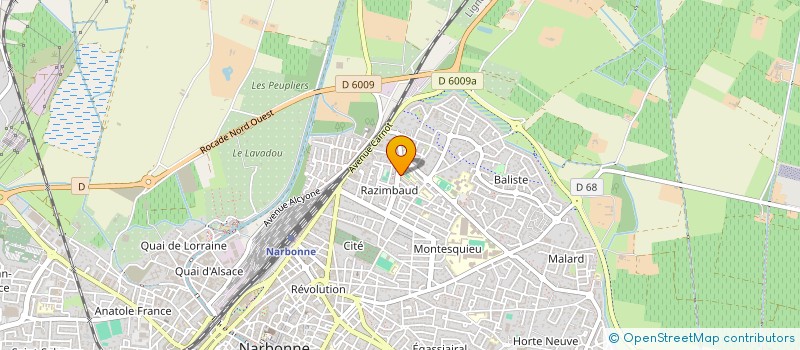 localisation de l'entreprise MAISON DE QUARTIER ERNEST FERROUL  NARBONNE