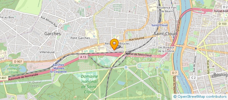 localisation de l'entreprise MAISON DE RETRAITE DU PARC à SAINT-CLOUD