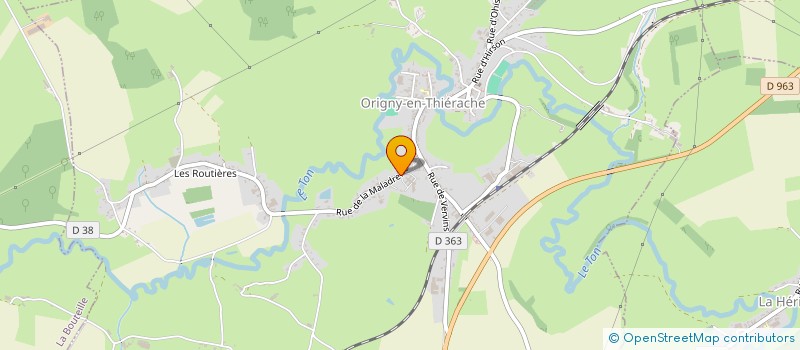 localisation de l'entreprise MAISON DE RETRAITE ST VINCENT DE PAUL  ORIGNY-EN-THIERACHE
