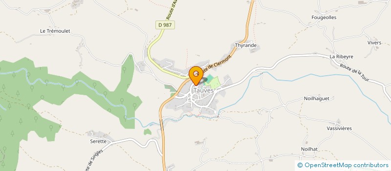localisation de l'entreprise MAISON DE SANTE DE TAUVES  TAUVES