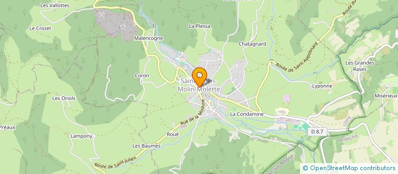 localisation de l'entreprise MAISON DE SANTE PIRAILLONNE  SAINT-JULIEN-MOLIN-MOLETTE