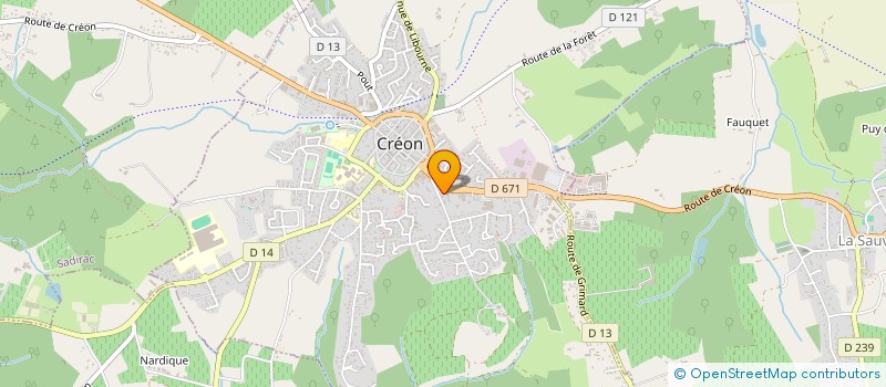 localisation de l'entreprise MAISON DE SANTE PLURIDISCIPLINAIRE DE CREON  CREON