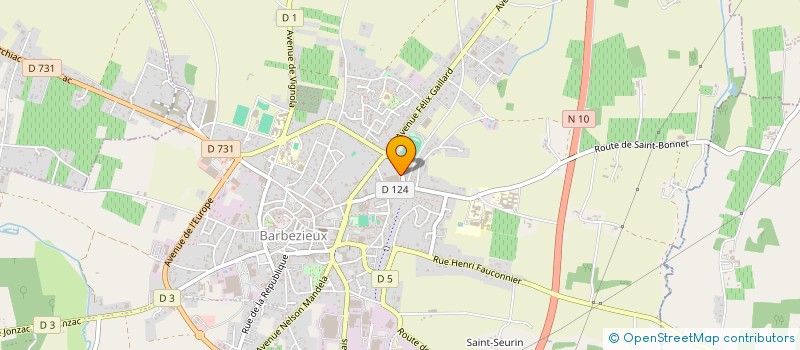 localisation de l'entreprise MAISON DE SANTE PLURIDISCIPLINAIRE DU STADE  BARBEZIEUX-SAINT-HILAIRE