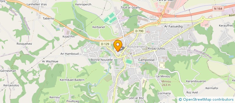 localisation de l'entreprise MAISON DE SANTE PLURIPROFESSIONNELLE DE ROSTRENEN  ROSTRENEN