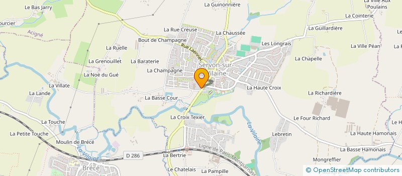 localisation de l'entreprise MAISON DE SANTE PLURIPROFESSIONNELLE DE SERVON-SUR-VILAINE / BRECE  SERVON-SUR-VILAINE