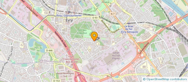localisation de l'entreprise MAISON DE SANTE PLURIPROFESSIONNELLE DES AUNETTES - MSP DES AUNETTES à EVRY-COURCOURONNES