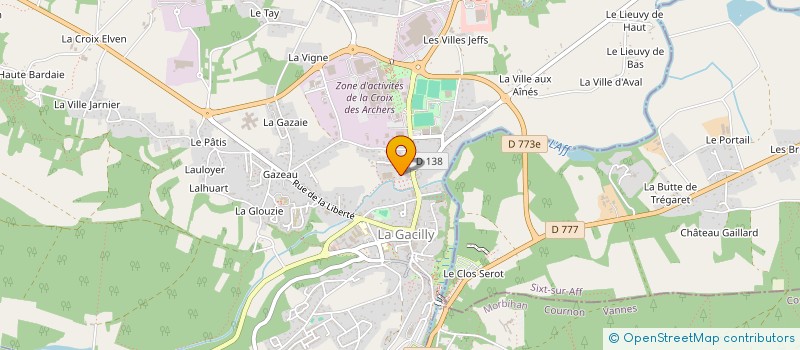 localisation de l'entreprise MAISON DE SANTE PLURIPROFESSIONNELLE DES RIVIERES DE L'OUST A L'AFF  LA GACILLY