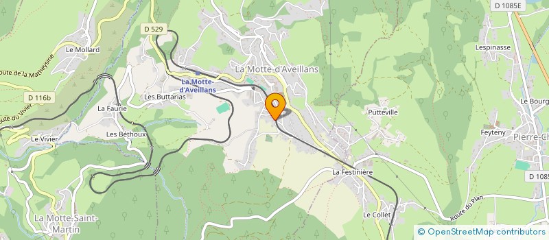 localisation de l'entreprise MAISON DE SANTE PLURIPROFESSIONNELLE UNIVERSITAIRE GRENOBLE ALPES  LA MOTTE-D'AVEILLANS