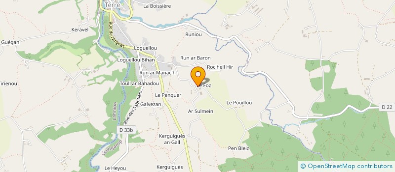 localisation de l'entreprise MAISON DERRIEN NEGOCE  BELLE-ISLE-EN-TERRE