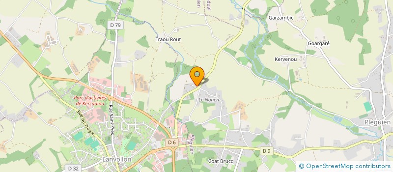 localisation de l'entreprise MAISON DERRIEN TRANSPORT  PLEGUIEN