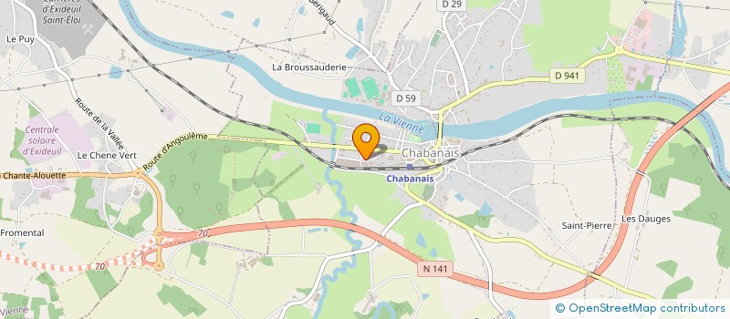 localisation de l'entreprise MAISON DES AMI(E)S DE L'OVALIE EN CHARENTE LIMOUSINE à CHABANAIS
