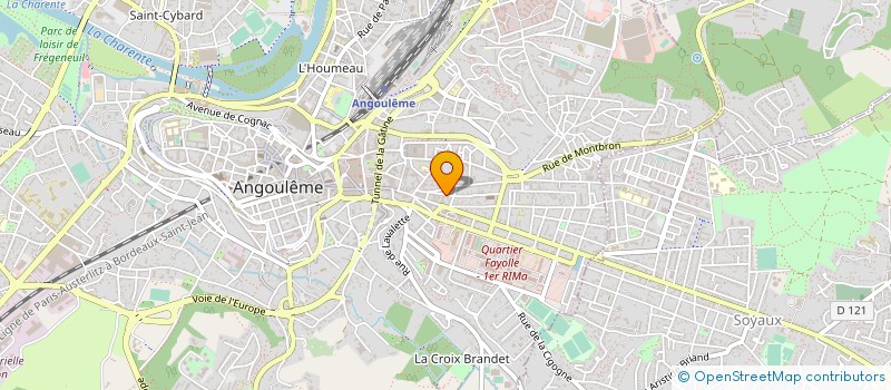 localisation de l'entreprise MAISON DES ARTISANS BOULANGERS 16 à ANGOULEME