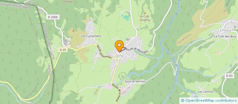 localisation de l'entreprise MAISON DES ASSOCIATIONS DE VIRY/ROGNA/CHOUX  VIRY