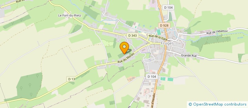 localisation de l'entreprise MAISON DES HABITANTS DES COMMUNES DU FRUGEOIS  FRUGES