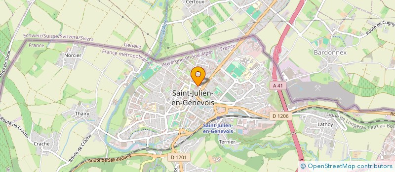 localisation de l'entreprise MAISON DES HABITANTS MJC - CENTRE SOCIAL à SAINT-JULIEN-EN-GENEVOIS