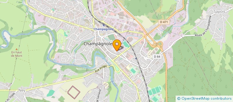 localisation de l'entreprise MAISON DES JEUNES  CHAMPAGNOLE