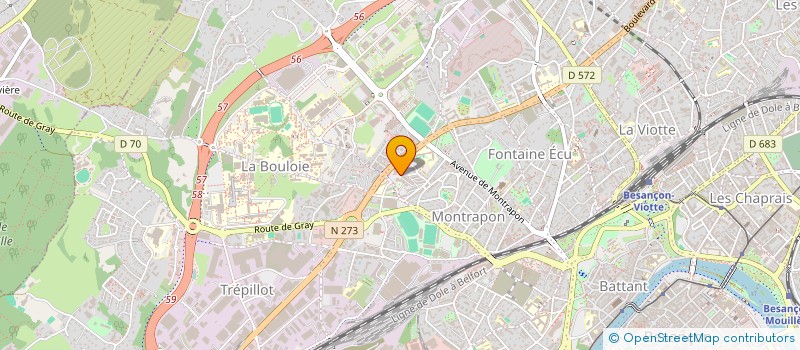 localisation de l'entreprise MAISON DES JEUNES ET CULTURE DE BESANCON  BESANCON