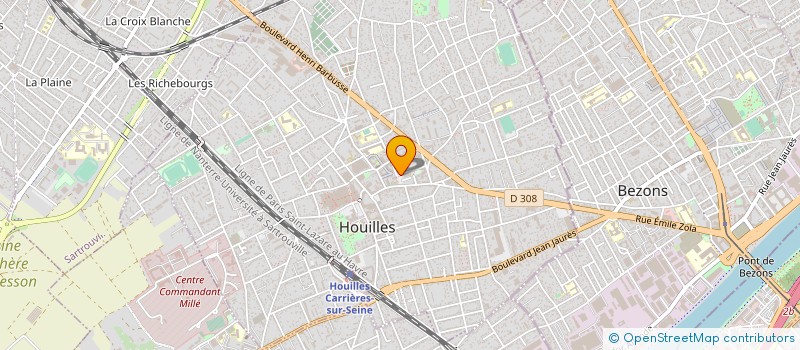 localisation de l'entreprise MAISON DES JEUNES ET DE LA CULTURE  HOUILLES