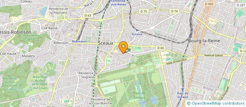 localisation de l'entreprise MAISON DES JEUNES ET DE LA CULTURE à SCEAUX