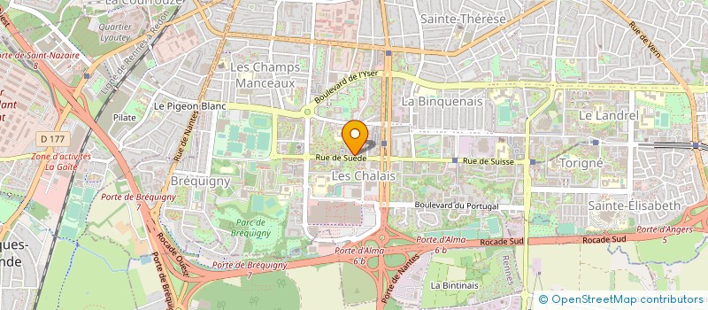 localisation de l'entreprise MAISON DES JEUNES ET DE LA CULTURE - MAISON DE SUEDE  RENNES