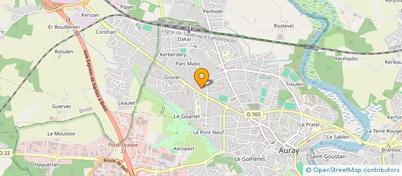 localisation de l'entreprise MAISON DES LOISIRS DES QUARTIERS BEL-AIR ET PARCO POINTER à AURAY