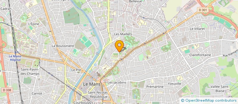 localisation de l'entreprise MAISON DES LYCEENS DU LYCEE BELLEVUE  LE MANS