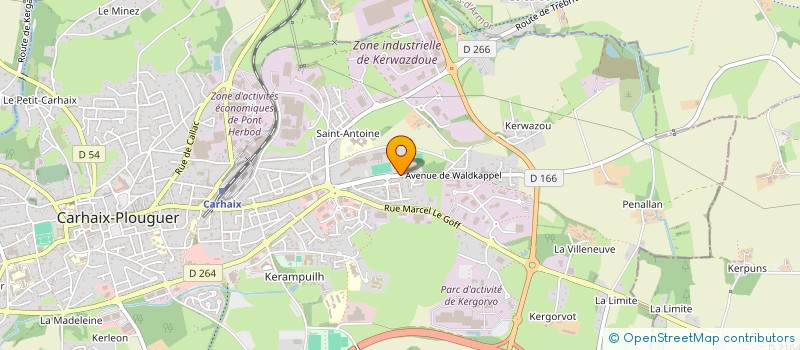 localisation de l'entreprise MAISON DES LYCEENS DU LYCEE PAUL SERUSIER  CARHAIX-PLOUGUER