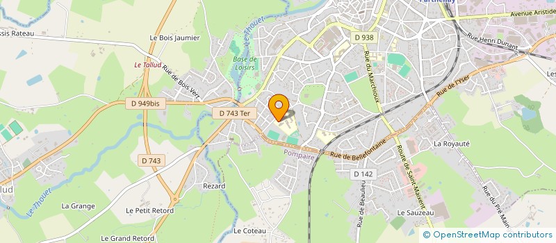 localisation de l'entreprise MAISON DES LYCEENS DU LYCEE PROFESSIONNEL DES GRIPPEAUX  PARTHENAY