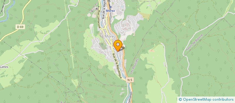 localisation de l'entreprise MAISON DES LYCEENS DU LYCEE VICTOR BERARD DE MOREZ  HAUTS DE BIENNE