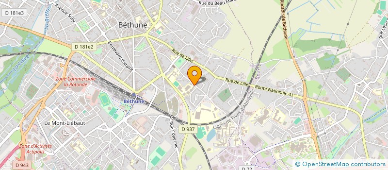 localisation de l'entreprise MAISON DES LYCEENS ET DES APPRENTIS DU LYCEE DES METIERS S. ALLENDE à BETHUNE