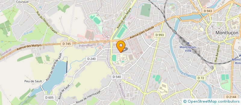 localisation de l'entreprise MAISON DES LYCEENS ET ETUDIANTS à MONTLUCON