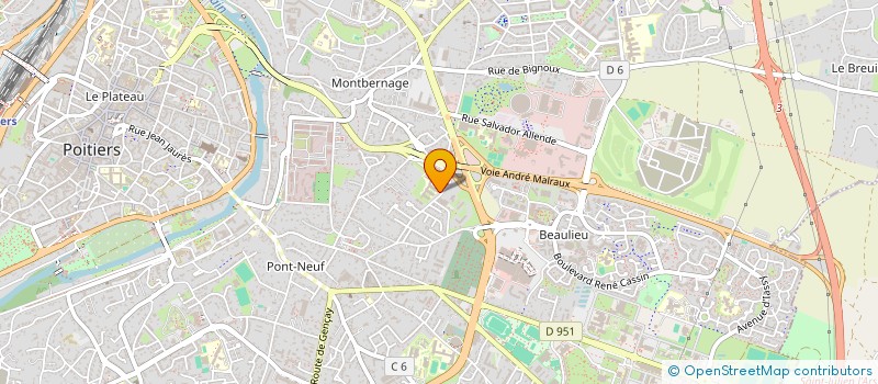 localisation de l'entreprise MAISON DES LYCEENS LE DOLMEN à POITIERS