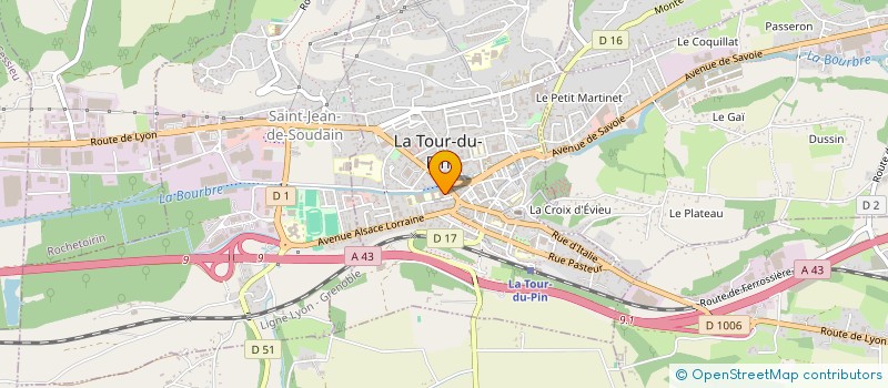 localisation de l'entreprise MAISON DES LYCEENS LYCEE ELIE CARTAN  LA TOUR-DU-PIN