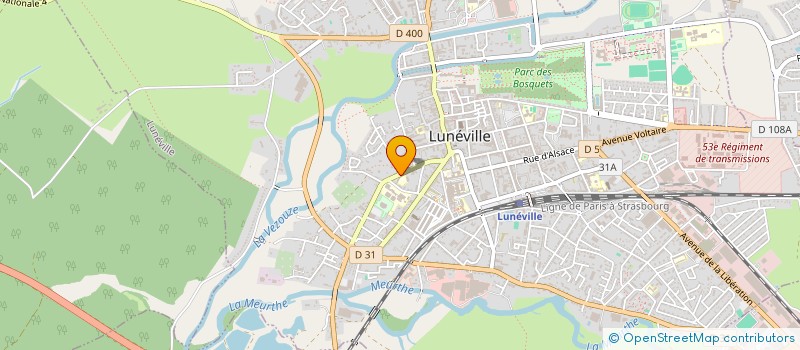 localisation de l'entreprise MAISON DES OEUVRES SCOLAIRES à LUNEVILLE