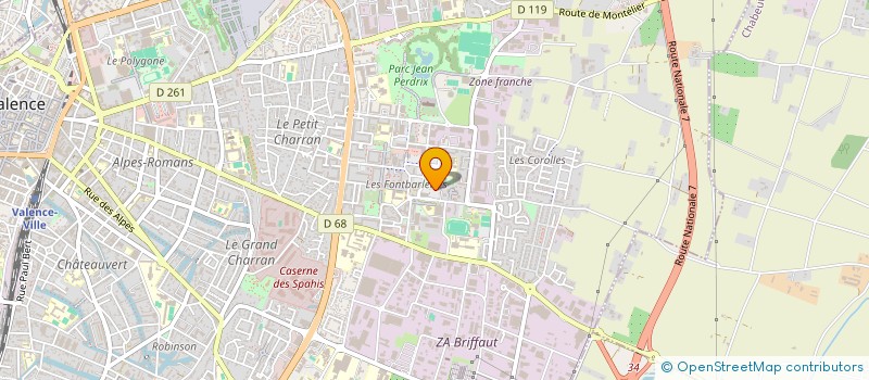 localisation de l'entreprise MAISON DES SOLIDARITES NELSON MANDELA à VALENCE