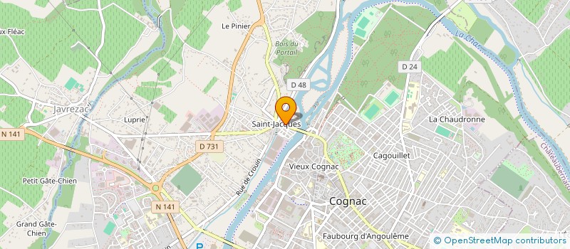 localisation de l'entreprise MAISON DES VINS CHARENTAIS à COGNAC
