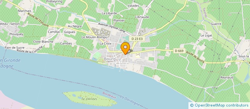 localisation de l'entreprise MAISON DES VINS DES COTES DE BOURG  BOURG