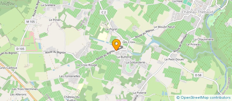 localisation de l'entreprise MAISON DROUARD à CHATEAU-THEBAUD