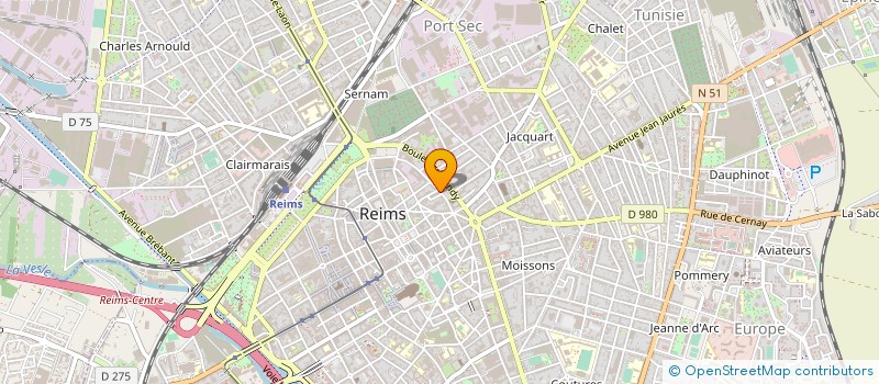localisation de l'entreprise MAISON DU BATIMENT ET DES TRAVAUX PUBLICS à REIMS