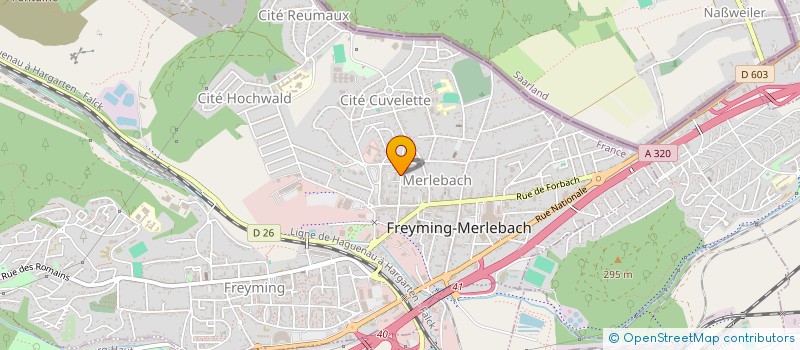 localisation de l'entreprise MAISON DU DIABETE DE LA SANTE ET DE LA PREVENTION EN MOSELLE EST à FREYMING-MERLEBACH