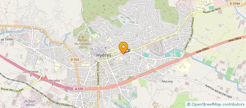 localisation de l'entreprise MAISON DU DIABETE ET DE LA NUTRITION à HYERES