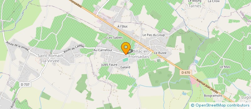localisation de l'entreprise MAISON DUMAS  CADILLAC-EN-FRONSADAIS