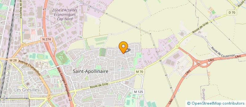 localisation de l'entreprise MAISON ECOBOIS à SAINT-APOLLINAIRE