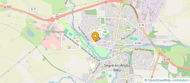 localisation de l'entreprise MAISON FAMILIALE RURALE à SEGRE-EN-ANJOU BLEU